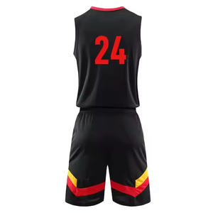 Maillots de basket-ball pour hommes sans manches uniformes de basket-ball Shorts maillots de basket-ball ensembles Quickdry 100% Polyester - Product Image 3