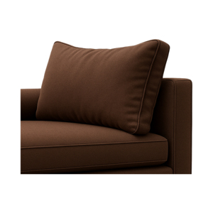 Elano Luxe Mocha hiện đại Nâu hai chỗ ngồi Chaise phòng chờ phong cách vải chất liệu phòng khách <span class=keywords><strong>sofa</strong></span> cho căn hộ và khách sạn sử dụng - Product Image 3