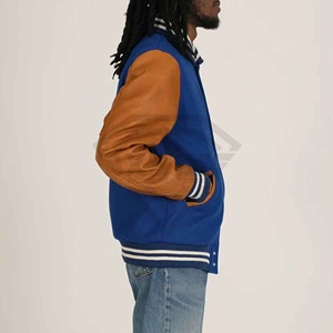 Otoño Invierno abrigo de lana logotipo personalizado béisbol suelto 2025 Casual Letterman chaqueta de béisbol Varsity chaqueta para hombres Varsity chaqueta - Product Image 5