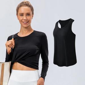 Camiseta sin mangas deportiva para mujer, camisetas holgadas para Yoga, camisetas deportivas de entrenamiento de secado rápido para mujer, Camiseta deportiva para Fitness y Yoga - Product Image 6
