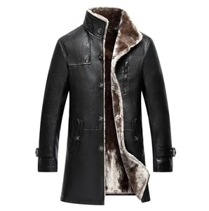 Abrigos Casuales Personalizados al por Mayor para Hombre, Abrigos de Primera Calidad con Cuello Alto, Diseño Elegante, Múltiples Bolsillos, Abrigos de Cuero Vacuno - Product Image 1