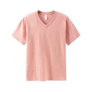 Nouveauté T-shirts col V à bas prix pour hommes, vente en gros de T-shirts d'été 100% coton avec logo personnalisé pour hommes, respirants à manches courtes - Product Image 5
