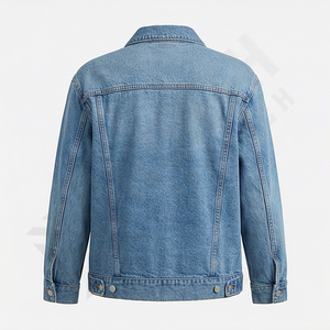 Veste en jean réversible à col montant pour homme de haute qualité, tendance streetwear, vêtements d'extérieur pour l'hiver - Product Image 2