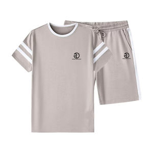 Customized Plus Size Men's Summer Training & Jogging Wear Set Breathable T-shirt & <b>Shorts</b> with Custom Design - Product Image 1