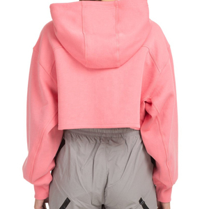 Chaqueta deportiva ligera de gran tamaño con capucha y cremallera para mujer, ropa de calle de invierno, logotipo estampado frontal de moda informal de punto - Product Image 6