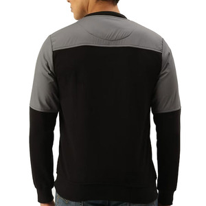 Men's Casual High Street Style <b>Canvas</b> Stand Collar Winter Bomber <b>Jacket</b> with Full Sleeves - Product Image 3