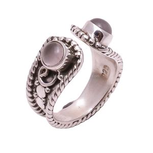 Quartz rose naturel bague sur mesure bijoux indiens en vrac gros bagues en argent fin bijoux en argent sterling 925 - Product Image 1