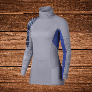 T-shirt de compression à manches courtes en spandex/polyester respirant pour femmes, pour la salle de sport, la remise en forme, la musculation, l'entraînement - DECENT FIGHT - Product Image 3