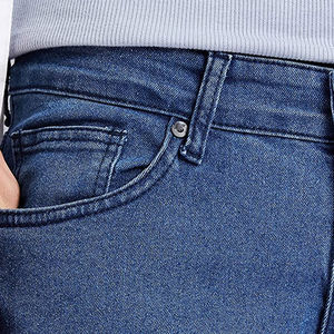 Jeans en denim pour hommes, fabrication professionnelle, prix bas, logo personnalisé, design respirant en coton, style droit, service OEM, haute qualité - Product Image 4