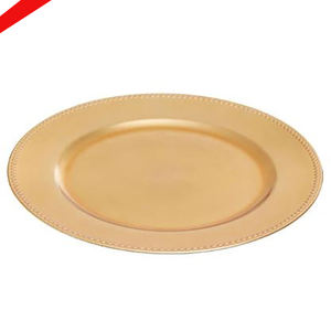 Plaque de chargeur de forme ronde au fini doré de qualité supérieure - Product Image 4