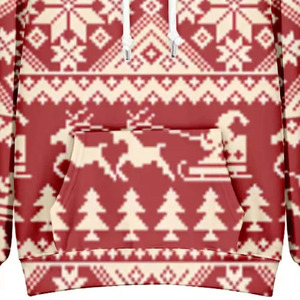 Sudadera con Capucha para Hombre, Diseño Navideño Único, 100% Algodón de Alta Calidad, Personalizable, para Uso en Exteriores, con Cordón Ajustable, Transpirable y de Secado Rápido - Product Image 4