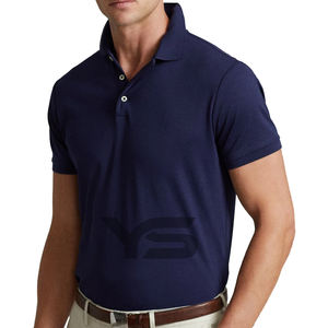 Camiseta Polo de algodón pesado de alta calidad para hombre, jersey de estilo informal transpirable, bordado personalizado, opción multicolor de talla grande - Product Image 3