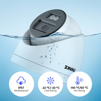 ANNKE-Caméra de sécurité IP PoE 12MP, caméra de sécurité AI, large portée, lumière hybride intelligente, fente pour carte SD, microphone, dôme, IP67, 4 pièces