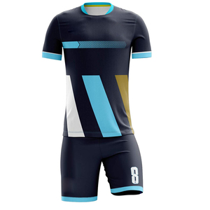Camiseta de fútbol transpirable de poliéster liso para hombre, conjuntos de uniformes de fútbol FC, ropa de fútbol, conjunto de fútbol de malla - Product Image 1