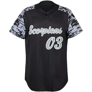 Maillot de baseball personnalisé pour hommes et femmes, respirant, grande taille, t-shirt de baseball, impression par sublimation, uniforme de baseball, service OEM - Product Image 2