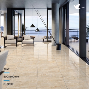 Carrelage de sol en céramique émaillée polie numérique 600x1200 et 600x600 pour le salon pour la maison de luxe - Product Image 2