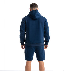 Vêtements personnalisés vierge détresse pleine fermeture éclair sweat à capuche court et Double taille sweat hiver coupe-vent survêtements hommes - Product Image 3
