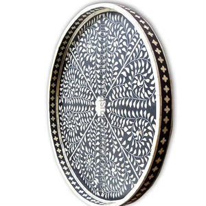 ชุดถาดไม้ถูพื้นแบบฝังมุกหรูหราสำหรับบ้านและร้านอาหารชุดถาดเสิร์ฟสำหรับโรงแรมจาก Falak World - Product Image 1