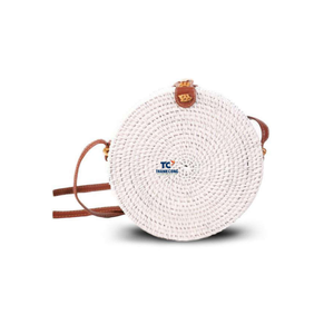 กระเป๋าหวายทรงกลมทรงสี่เหลี่ยมกระเป๋าสะพายพาดลำตัวแบบพกพาสำหรับผู้หญิงกระเป๋าแฟชั่นสำหรับวันหยุดผลิตในเวียดนาม - Product Image 4