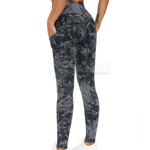 กางเกงออกกำลังกายเอวสูงสำหรับผู้หญิง ดีไซน์ไร้รอยต่อ ผ้าเนื้อนุ่ม สวมใส่สบาย เอวยางยืด กางเกงโยคะ แห้งเร็ว ระบายอากาศได้ดี - Product Image 2