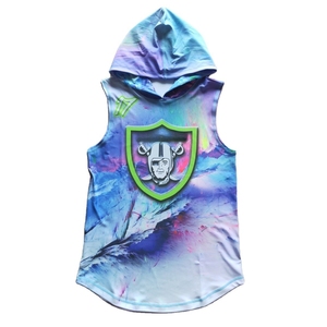 Maillots de football 7v7 personnalisés avec capuche imprimé drapeau américain uniformes grande taille respirant manches courtes ajustement par compression - Product Image 1