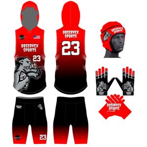 High Quality OEM 7ON7 <b>Football</b> <b>Set</b> Custom Logo Label Compression Flag Uniforms Package Deal Breathable Moisture-Wicking Quick - Product Image 1