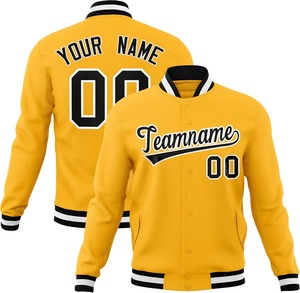 Veste universitaire personnalisée en gros avec patchs en chenille logo brodé partout Blouson aviateur Letterman personnalisé pour le collège - Product Image 1