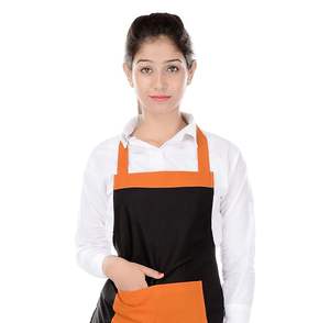 Delantal de cocina de algodón para mujer de suministro al por mayor con bolsillo lavable para manualidades de jardinería de cocina disponible a granel - Product Image 3