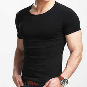 Camisas a precio barato La mejor calidad 280 GSM OEM Camisetas impresas en blanco informales personalizadas para hombres Camisetas para hombres - Product Image 1