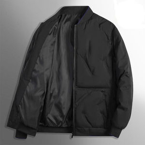 Chaqueta Casual de Invierno para Hombre, Chaqueta Gruesa con Cremallera y Tinte Liso - Product Image 3