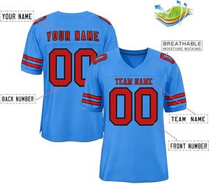 Logotipo personalizado de secado rápido de tela de los juegos de fútbol sublimación camisa de compresión americana uniformes de fútbol - Product Image 4