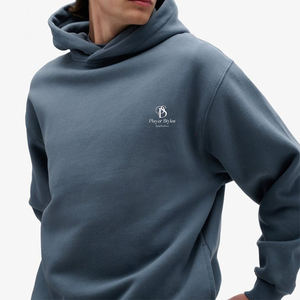 High Quality Eco-Friendly Waterproof Cotton Oversize Hoodie Men <b>Thick</b> <b>Fleece</b> Drop Shoulder Plain Blank Design Customizable OEM - Product Image 2