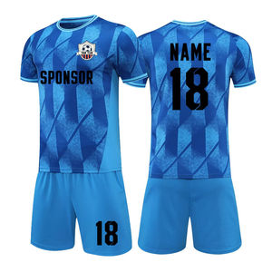 Nuevo estilo 100% poliéster conjuntos de uniformes de fútbol precio de fábrica uniformes de fútbol de alta calidad en MOQ bajo OEM ODM servicio personalizado - Product Image 3