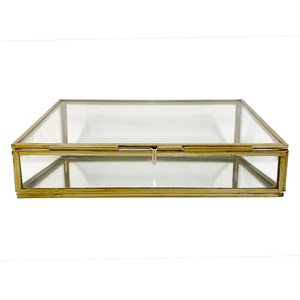 Decorative Custom Sizing Jewelry Storage <b>Box</b> Made From High Quality Glass and Brass for Home and Jewelry Decorative Storage - Product Image 3