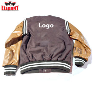 2024 Letterman Varsity hommes veste élégant vêtements de sport laine corps cuir manches personnalisé broderie Logos support toile PU poche - Product Image 2