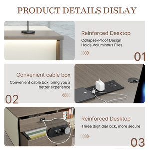 <b>L</b>-<b>Shaped</b> Executive <b>Desk</b> with Digital Lock Engineered Wood for Bedroom <b>DESK</b>-0025 - Product Image 3