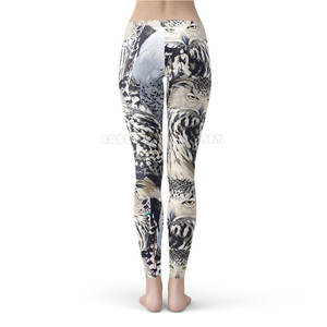 Cintura media de las mujeres de secado rápido transpirable ecológico Spandex/poliéster entrenamiento Activewear patrón sólido Fitness Legging elástico - Product Image 2
