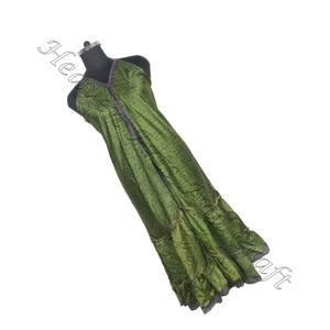 SD011 Saree / Sari / Shari vêtements indiens et pakistanais de l'Inde Hippy Boho indien fait à la main Vintage Sari robes en soie à la mode - Product Image 1