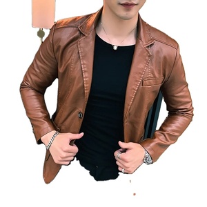 แจ็กเก็ตหนังคุณภาพพรีเมี่ยมสำหรับผู้ชาย, แจ็กเก็ตสตรีทแวร์มีซิปไซส์ใหญ่พิเศษ - Product Image 1