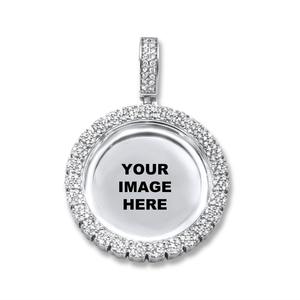 Pendentif en or blanc 10 carats avec lettre et diamant rond de laboratoire pour cadeau, disponible pour une livraison mondiale, bonne qualité - Product Image 6