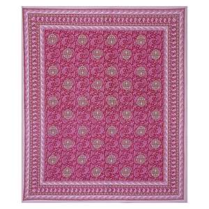 Parure de lit double avec 2 taies d'oreiller, imprimé ethnique rose, ensemble 3 pièces pour usage domestique (ADB1471) - Product Image 4