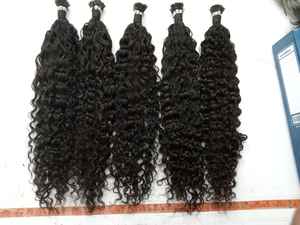 Extensions de cheveux Remy à trame unique, 100% brutes non traitées, à pointes en kératine indienne de haute qualité, douces, soyeuses, ondulations naturelles et ondulations corporelles - Product Image 6