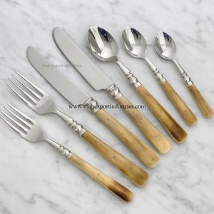 Juegos de cubiertos de metal de estilo occidental con mango de hueso antiguo plateado pulido para el hogar y la boda juegos de cubiertos de vajilla - Product Image 4