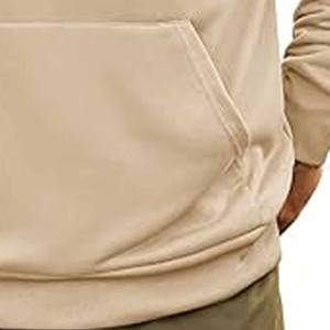 เสื้อมีฮู้ดแขนยาวของผู้ชายเสื้อมีฮู้ดสีทึบระบายอากาศโลโก้แบบกำหนดเอง - Product Image 3