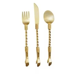Juego de Cubiertos Hechos a Mano con Mango de Acero Inoxidable Ecológico, Cabeza Plateada, Vajilla Moderna de Lujo para Mesa de Comedor, Cubiertos Premium para el Hogar - Product Image 6