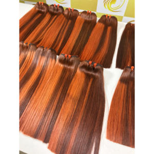 Paquetes de cabello rizado hinchable recto de hueso vietnamita 100% cabello humano Venta caliente 2024 disponible Gran stock - Product Image 2