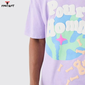 Camiseta de algodón 100% para hombre, diseño nuevo, estilo urbano, corte holgado, estampada, de alta calidad. - Product Image 4