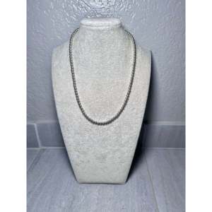Navajo Handmade 5mm Sterling Silver Beaded Trendy Ball Heart Flower Patterns Featuring Pearls <b>Opals</b> Diamonds Religious for Gifts - Product Image 3