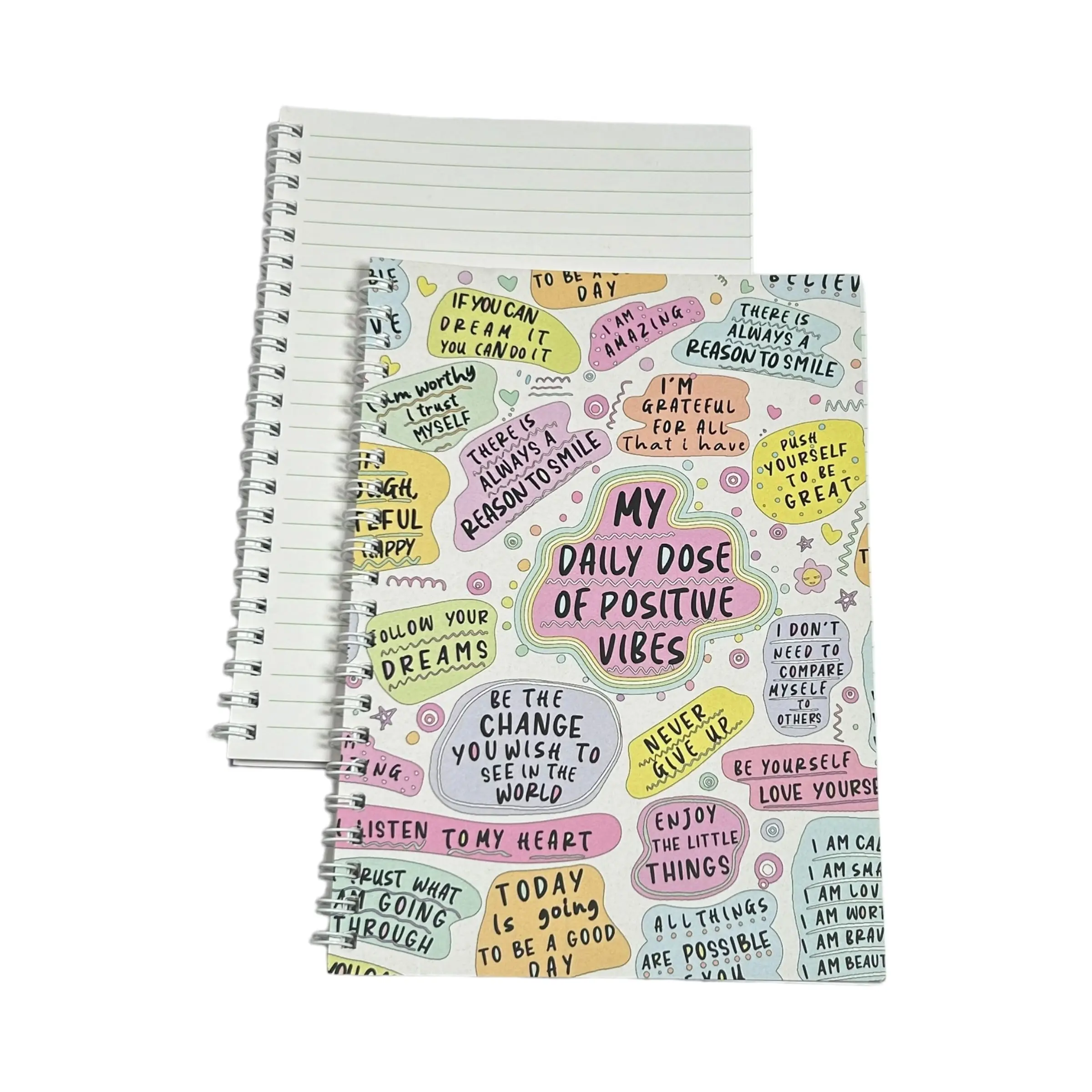 Notebook A5 kutipan komik inspirasional kutipan senyum Yalla desain buku salinan notebook disesuaikan dengan desain yang unik