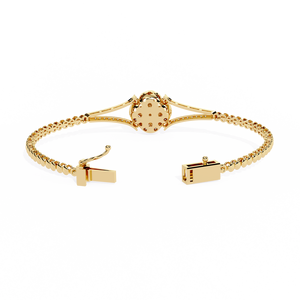 Fabulous 18k <b>Gold</b> Lab Grown Diamond Bracelet Elegant Diamond <b>Bangles</b> - Product Image 3